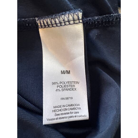 Valerie Stevens Women’s Button Front Tie Hem Blouse Navy Blue Size M - Picture 7 of 7